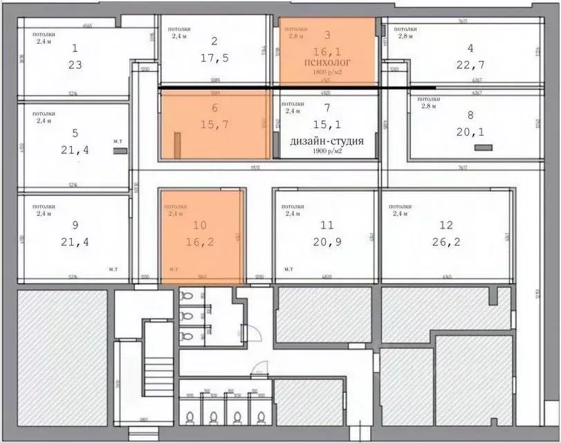 Офис в Татарстан, Казань Большая Красная ул., 6 (26 м) - Фото 2