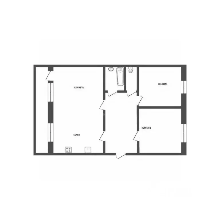 3-к кв. Курганская область, Курган Заозерный жилрайон, 6А мкр, 4А ... - Фото 2