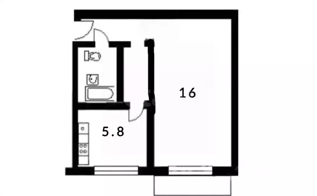 1-к кв. Оренбургская область, Оренбург просп. Победы, 6 (30.9 м) - Фото 2