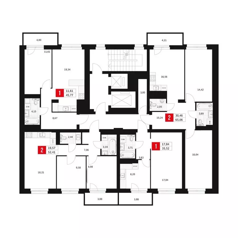 2-комнатная квартира: Уфа, Большая Московская улица, 11 (65.06 м) - Фото 2