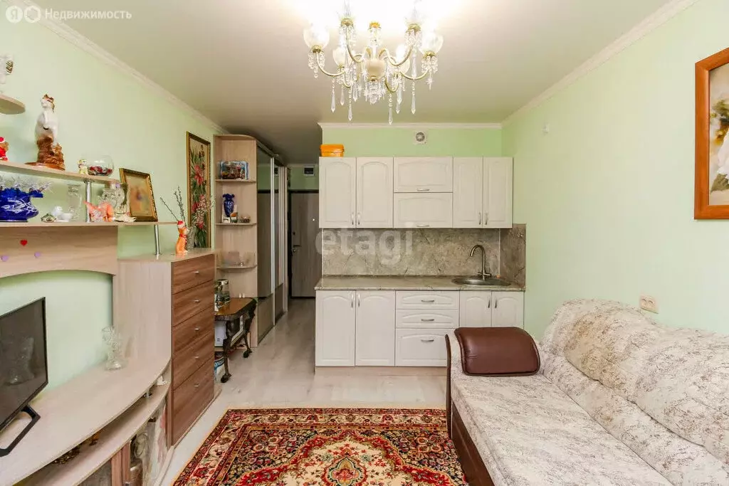 Квартира-студия: Тюмень, улица Тимофея Чаркова, 28 (20.6 м) - Фото 1