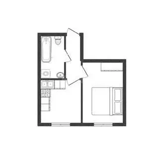 1-комнатная квартира: Барнаул, улица Островского, 42 (31 м) - Фото 1
