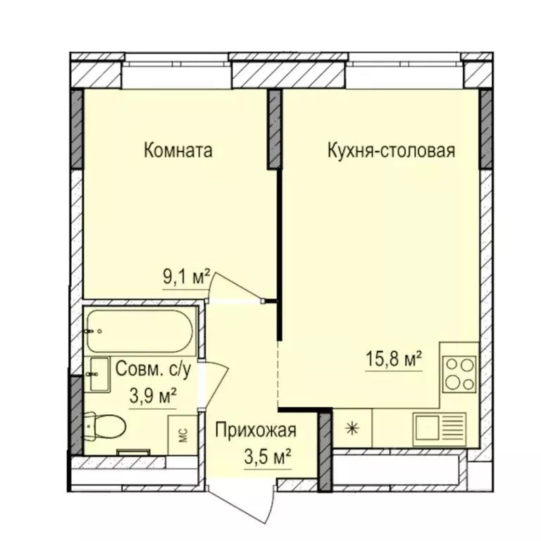 1-к кв. Удмуртия, Ижевск Буммаш жилрайон, Покровский жилой комплекс ... - Фото 1