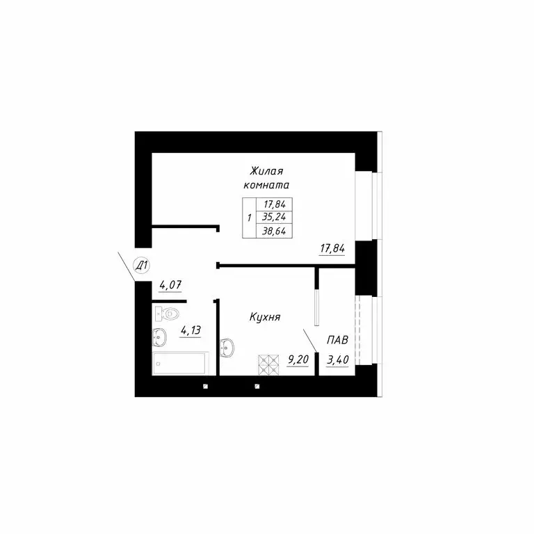 3-комнатная квартира: Стерлитамак, микрорайон Прибрежный (74.53 м) - Фото 1