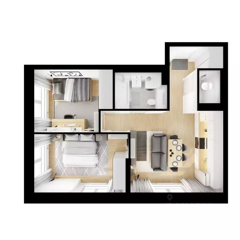 2-к кв. Москва Кавказский бул., 51к2 (50.3 м) - Фото 2