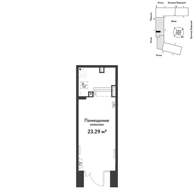 Торговая площадь (23.29 м) - Фото 1