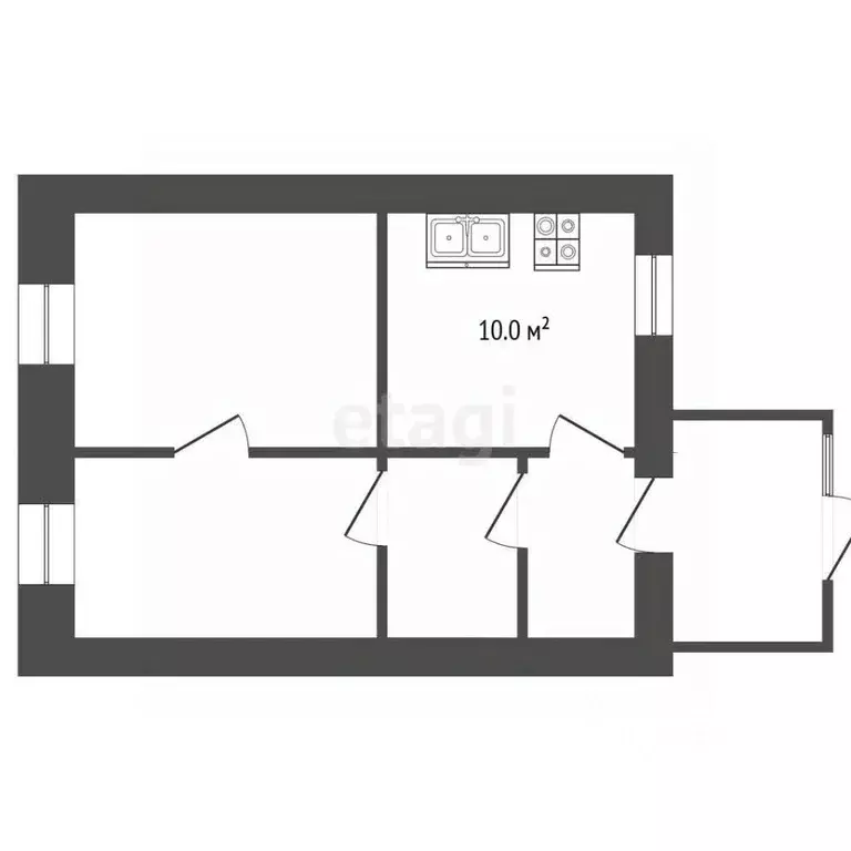 2-к кв. Крым, Бахчисарай ул. Ракитского, 15 (55.9 м) - Фото 2