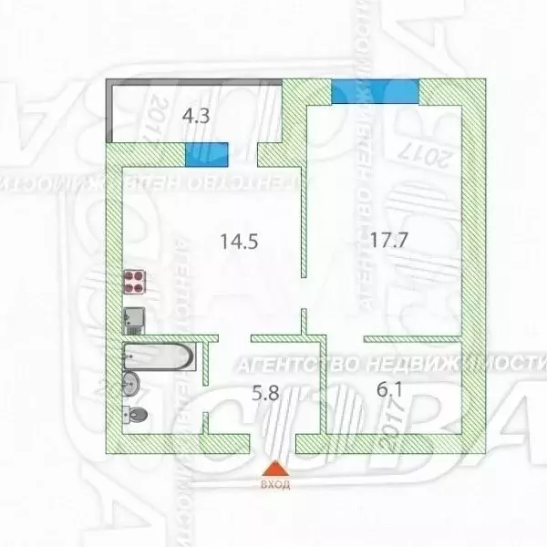 1-к. квартира, 47 м, 9/14 эт. - Фото 0