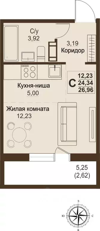 1-к кв. Челябинская область, Челябинский городской округ, пос. ... - Фото 0