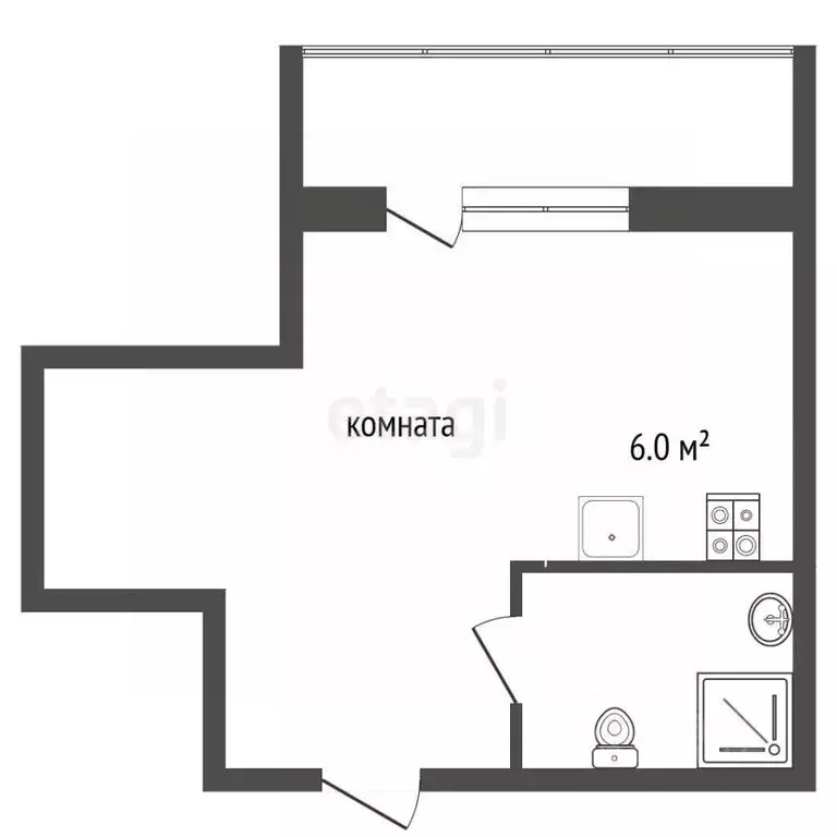 1-к кв. Севастополь с. Орловка, ш. Качинское, 35/30 (31.4 м) - Фото 2