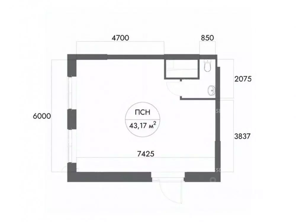 Торговая площадь в Москва Н айс Лофт жилой комплекс (43 м) - Фото 2