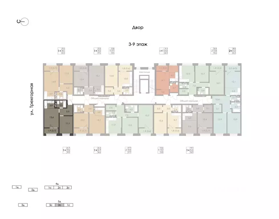 1-к кв. Хабаровский край, Хабаровск Воронежская ул., 159А (39.5 м) - Фото 1