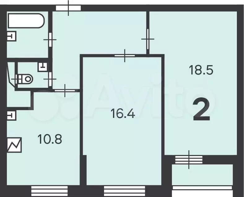 Аукцион: 2-к. квартира, 58,8 м, 8/11 эт. - Фото 0