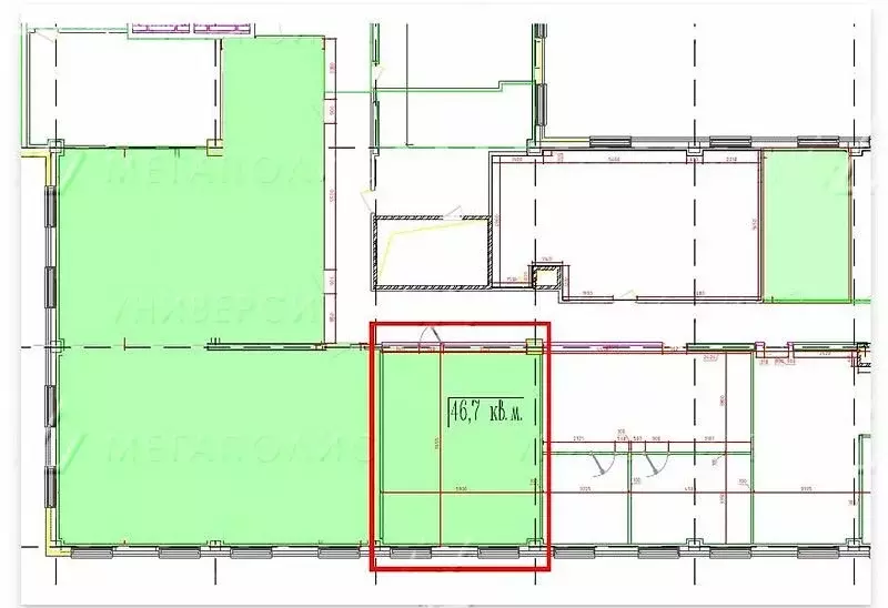 Офис (54 м) - Фото 1