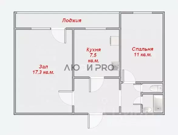 2-к кв. Саратовская область, Саратов Лунная ул., 5 (52.9 м) - Фото 2