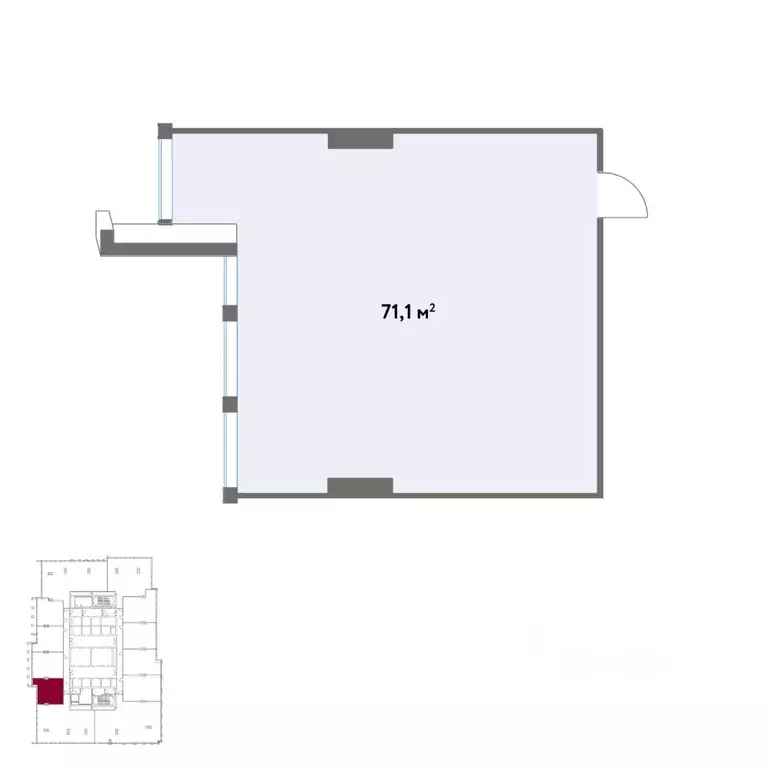 Офис в Москва Кинематографический кв-л,  (71 м) - Фото 2