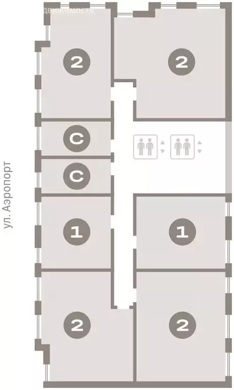 2-комнатная квартира: Новосибирск, улица Аэропорт (60.06 м) - Фото 1