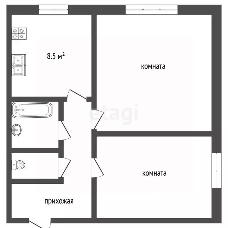 2-к кв. Московская область, Протвино Серпухов городской округ, проезд ... - Фото 2