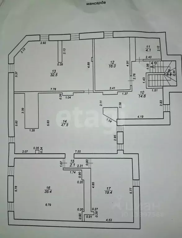 6-к кв. Тверская область, Тверь Стартовая ул., 15 (244.9 м) - Фото 2