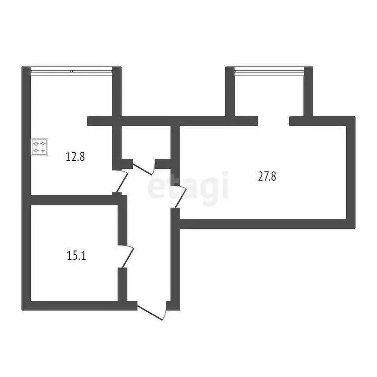 2-комнатная квартира: Черкесск, Октябрьская улица, 325 (69.2 м) - Фото 0