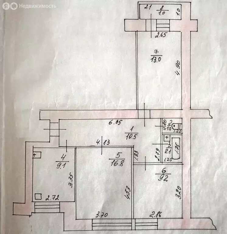 3-комнатная квартира: Казань, Революционная улица, 29 (63 м) - Фото 1