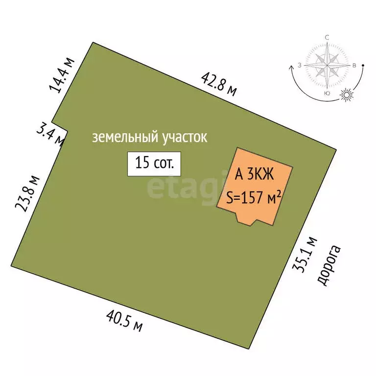 Дом в деревня Чёрная Речка, Совхозная улица (157 м) - Фото 1