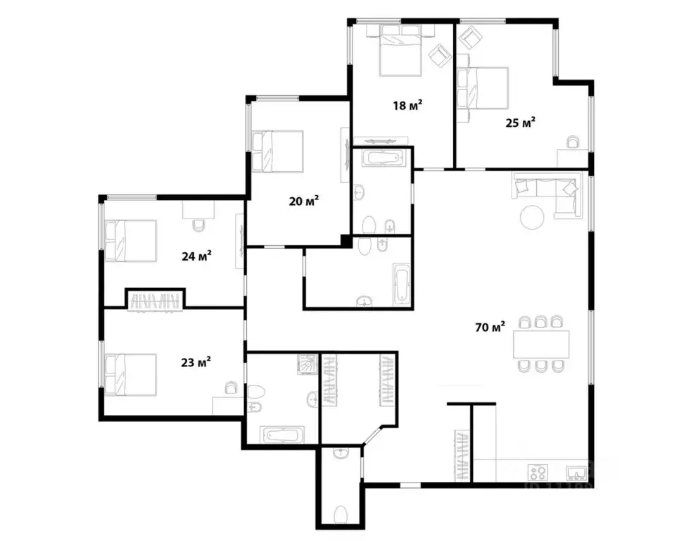 6-к кв. Москва 1-й Зачатьевский пер., 5 (264.0 м) - Фото 2