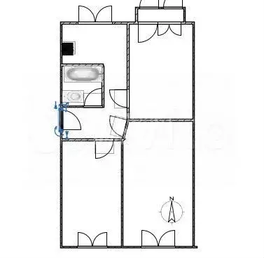 3-к. квартира, 57,1 м, 5/5 эт. - Фото 1