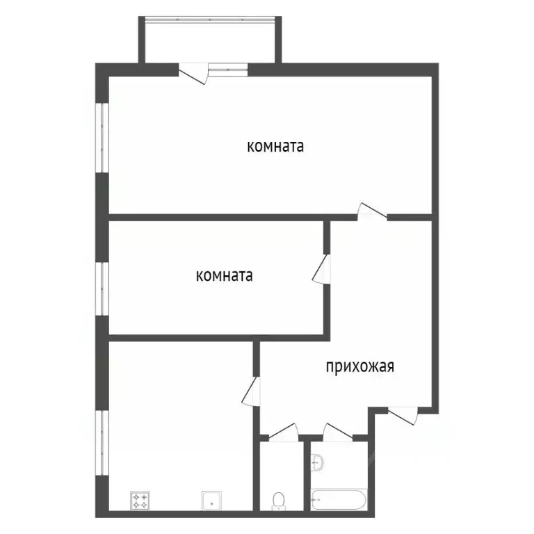 2-к кв. Красноярский край, Красноярск ул. Ломоносова, 94Б (50.1 м) - Фото 1