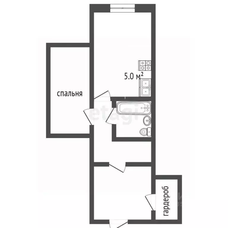 2-к кв. Крым, Ялта ул. Кривошты, 11 (45.0 м) - Фото 1