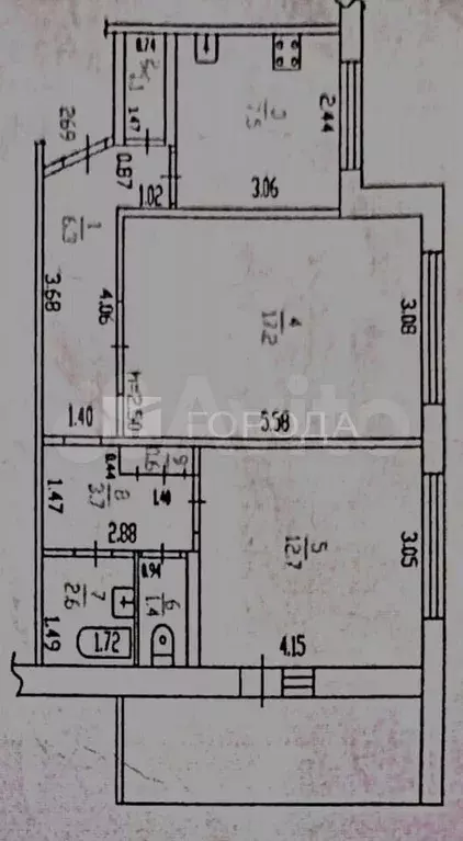 2-к. квартира, 53,1 м, 5/9 эт. - Фото 0