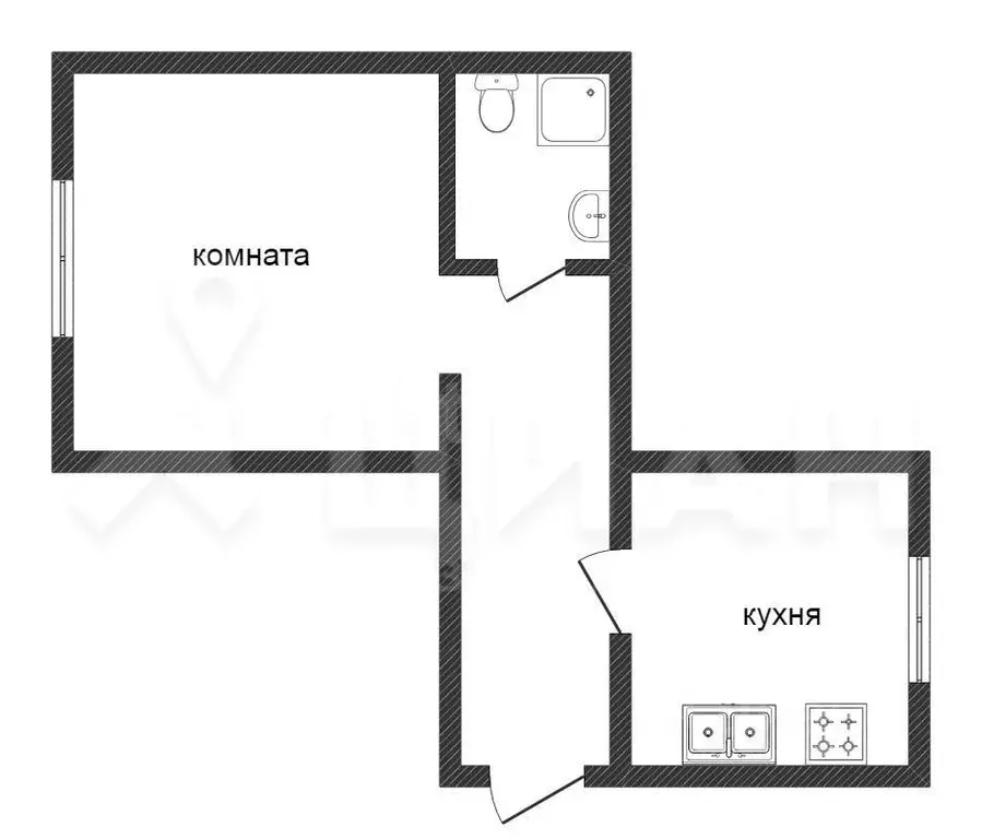 1-к кв. Красноярский край, Красноярск ул. Академика Киренского, 13а ... - Фото 2