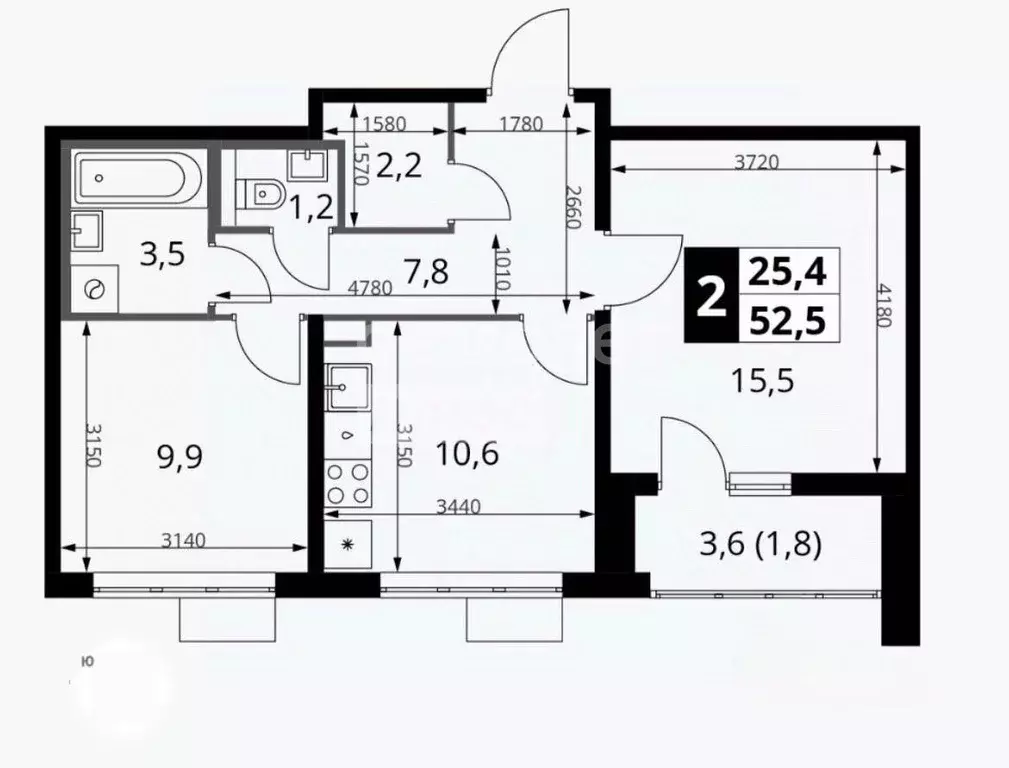 2-к кв. Московская область, Ленинский городской округ, пос. Битца ... - Фото 1