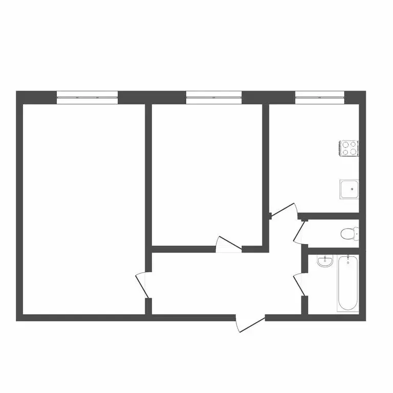 2-комнатная квартира: Тюмень, микрорайон Мыс, Судоремонтная улица, 21 ... - Фото 0