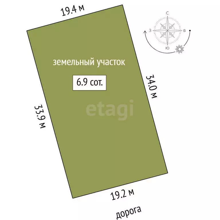 Участок в Тюменский район, деревня Елань, Тисовая улица (6.93 м) - Фото 0