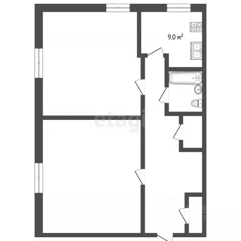 2-к кв. Владимирская область, Муром Октябрьская ул., 3А (61.8 м) - Фото 1