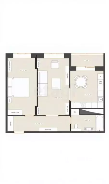 2-к кв. Тульская область, Тула ул. Конструктора Грязева, 8 (66.8 м) - Фото 2