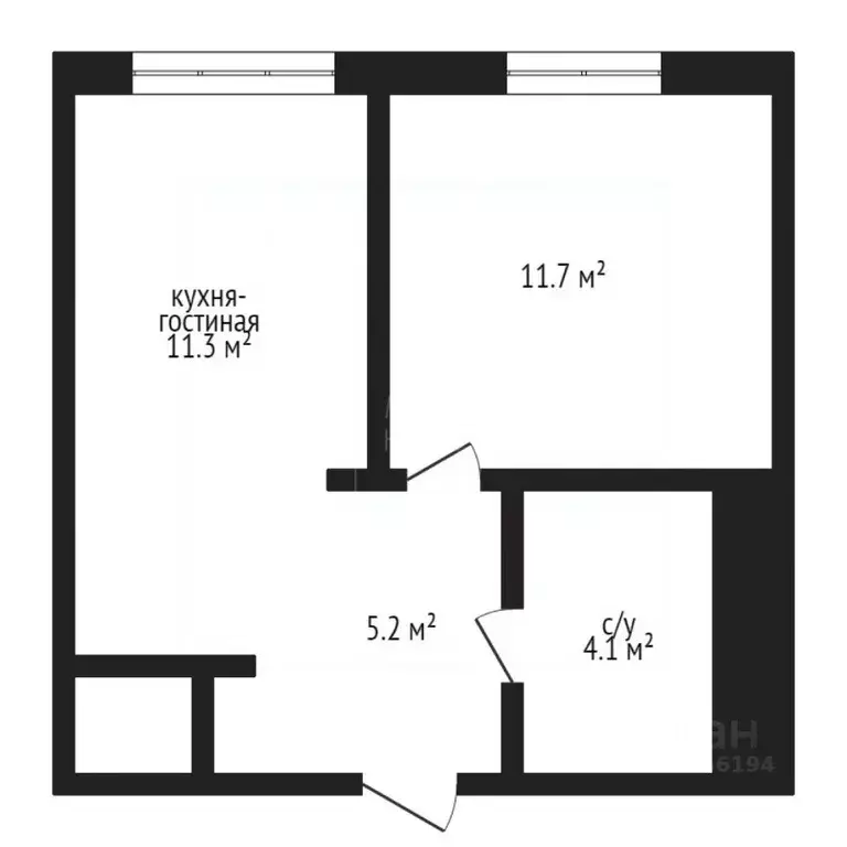 1-к кв. Тюменская область, Тюмень ул. Республики, 204к6 (32.3 м) - Фото 1