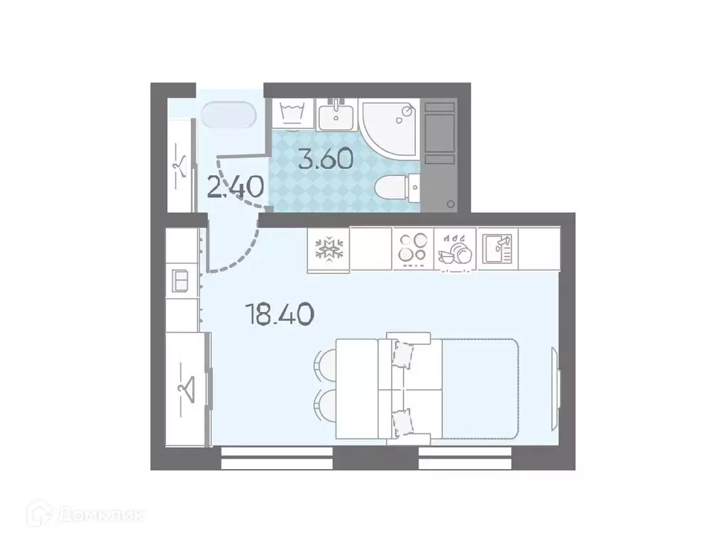 Продаётся квартира-студия, 23.5 м - Фото 0