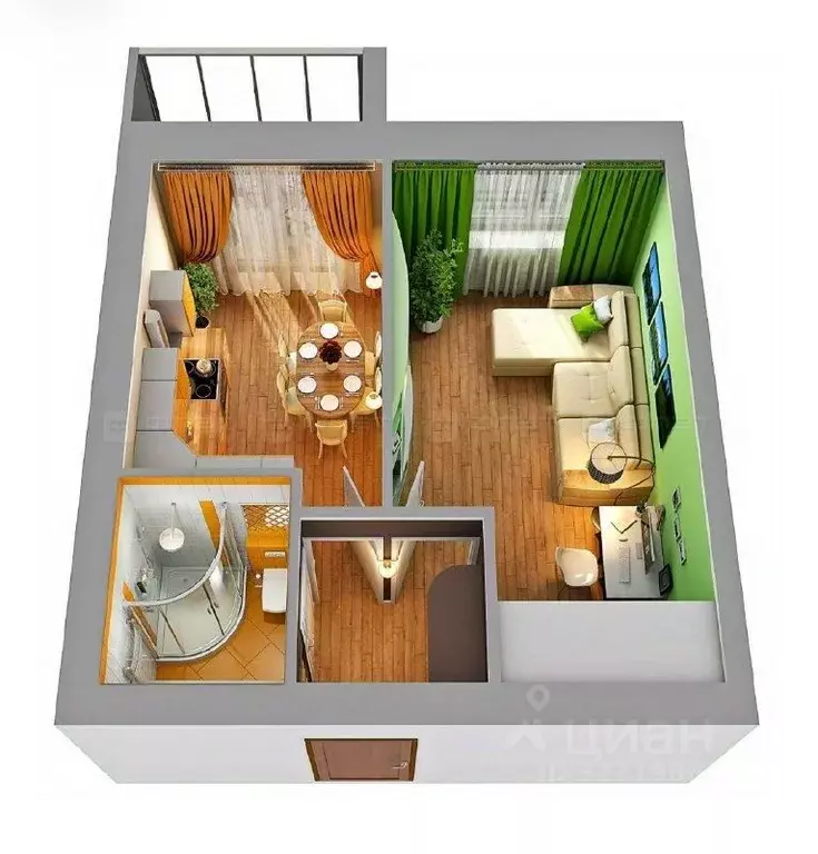 1-к кв. Татарстан, Пестречинский район, Кощаковское с/пос, д. Царево ... - Фото 1