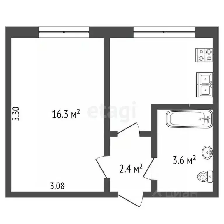 Комната Ямало-Ненецкий АО, Новый Уренгой ул. Геологоразведчиков, 2А ... - Фото 2