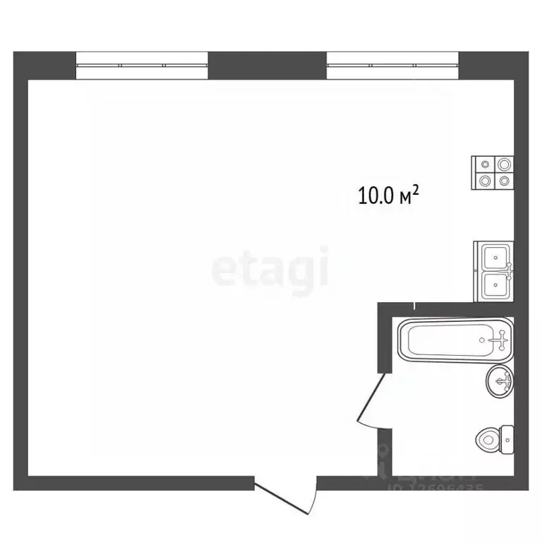 1-к кв. Московская область, Химки ул. Родионова, 5 (19.6 м) - Фото 2