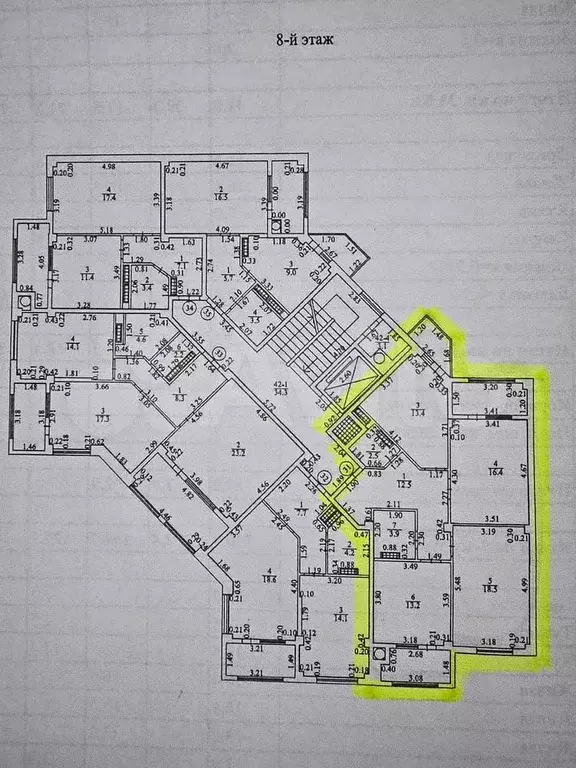 3-к. квартира, 80,4 м, 8/8 эт. - Фото 0