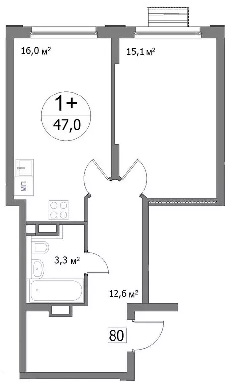 1-комнатная квартира: Нижний Новгород, улица Сергея Акимова, 50 (47 м) - Фото 1