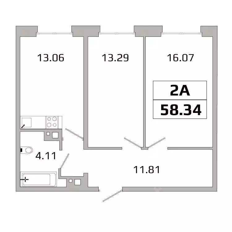 2-к кв. Иркутская область, Иркутск ИВАТУ городок, Авиатор жилой ... - Фото 1