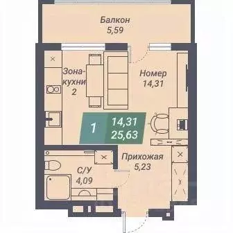 Студия Новосибирская область, Новосибирск Светлановская ул., 46/1 ... - Фото 0