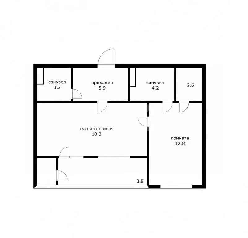 2-комнатная квартира: Москва, Строительный проезд, 9к1 (55.5 м) - Фото 0