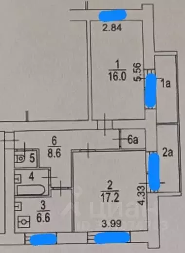 2-к кв. Москва ул. Бориса Галушкина, 10 (54.0 м) - Фото 2