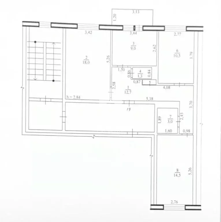 3-к кв. Амурская область, Шимановск 2-й мкр, 55 (69.0 м) - Фото 2