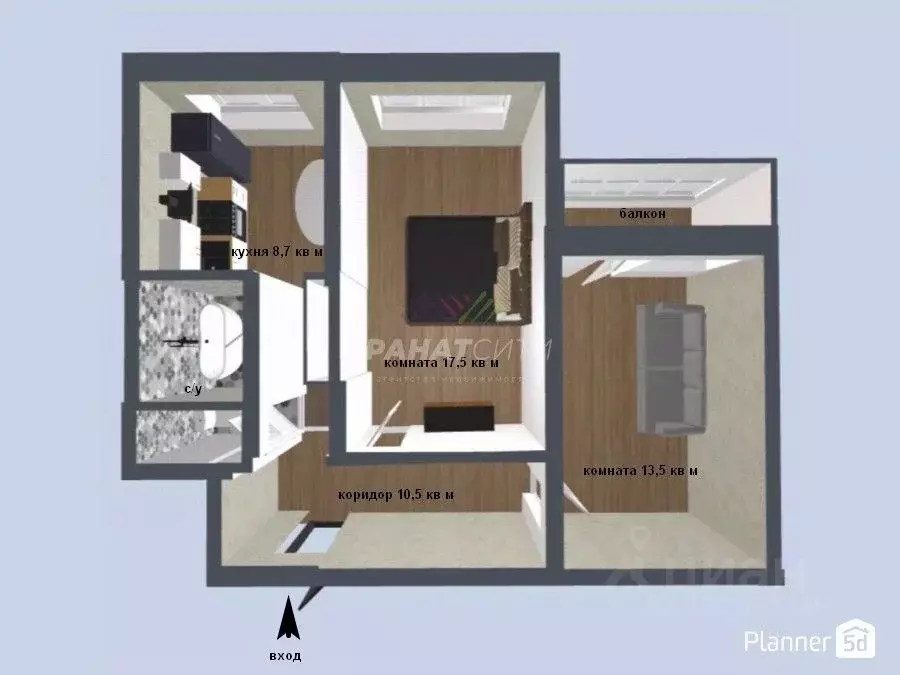 2-к кв. Санкт-Петербург, Санкт-Петербург, Пушкин Ленинградская ул., ... - Фото 1